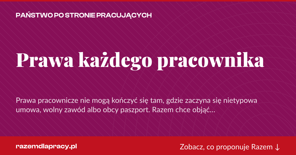 Karta social do udostępnienia: Prawa każdego pracownika