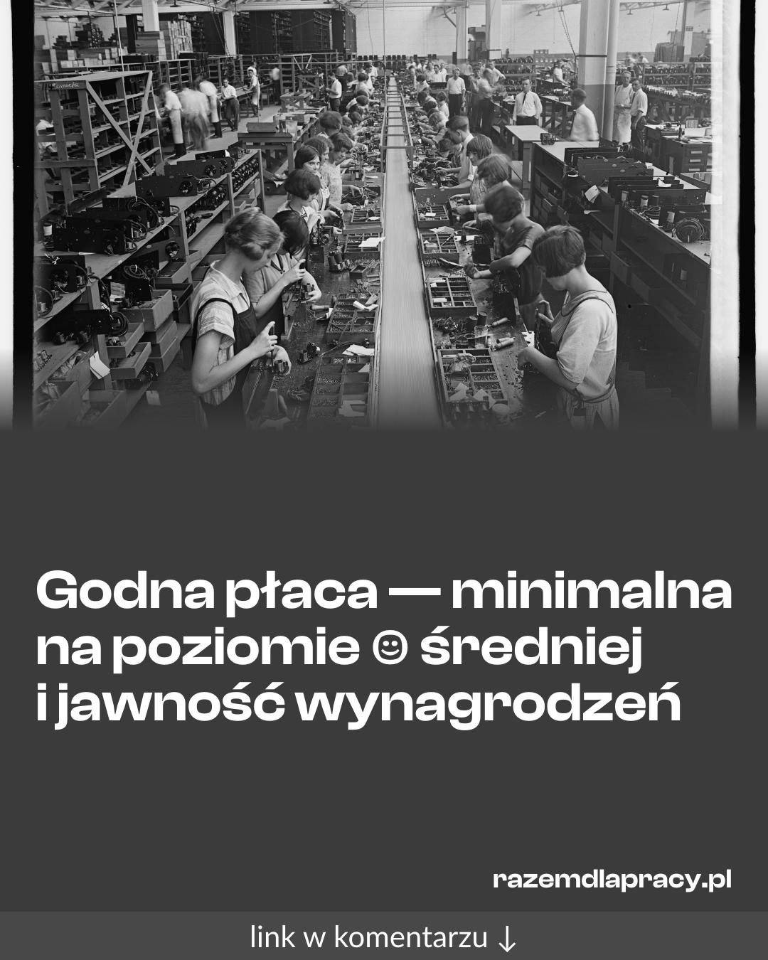 Grafika do udostępnienia: Godna płaca — minimalna na poziomie ⅔ średniej i jawność wynagrodzeń