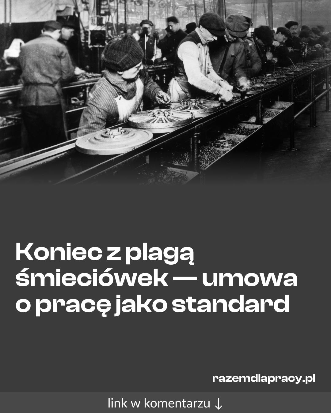 Grafika do udostępnienia: Koniec z plagą śmieciówek — umowa o pracę jako standard